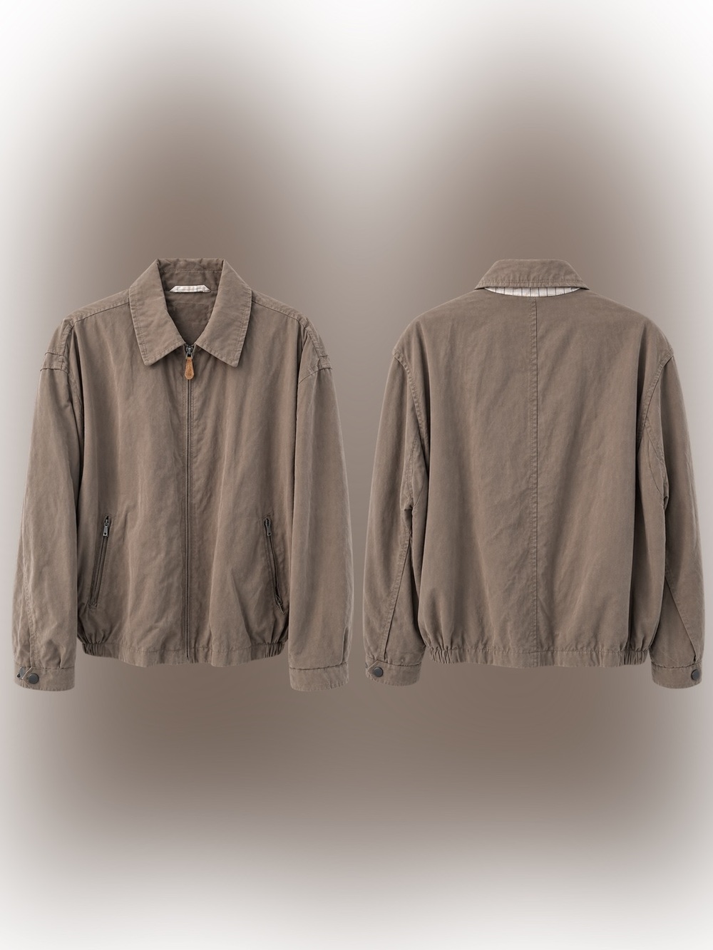 London Fog Men’s XL Taupe Lightweight Zip Jacket - Picture 3 of 3